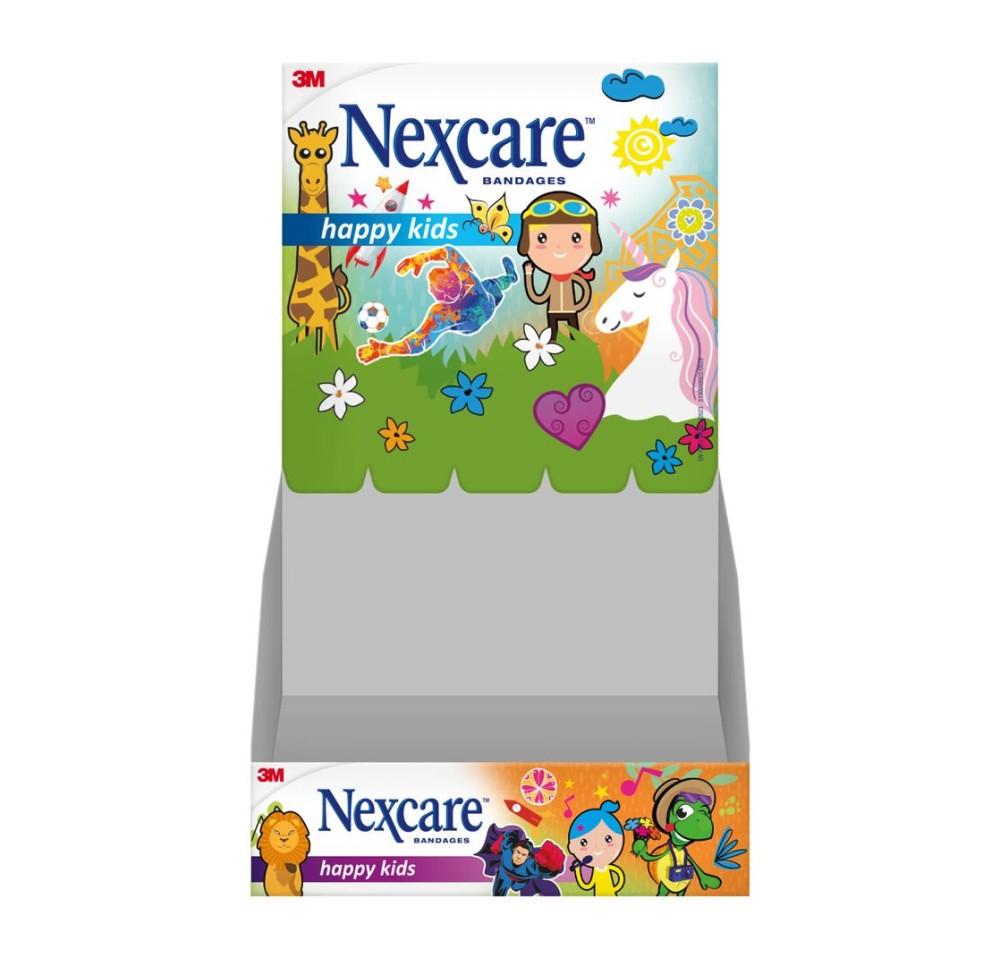 3M NEXCARE Disp pans enf Happy Kids Animals 12 pce