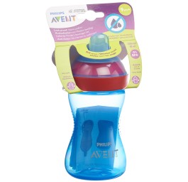 PHILIPS AVENT tasse à bec doux bleu/rouge
