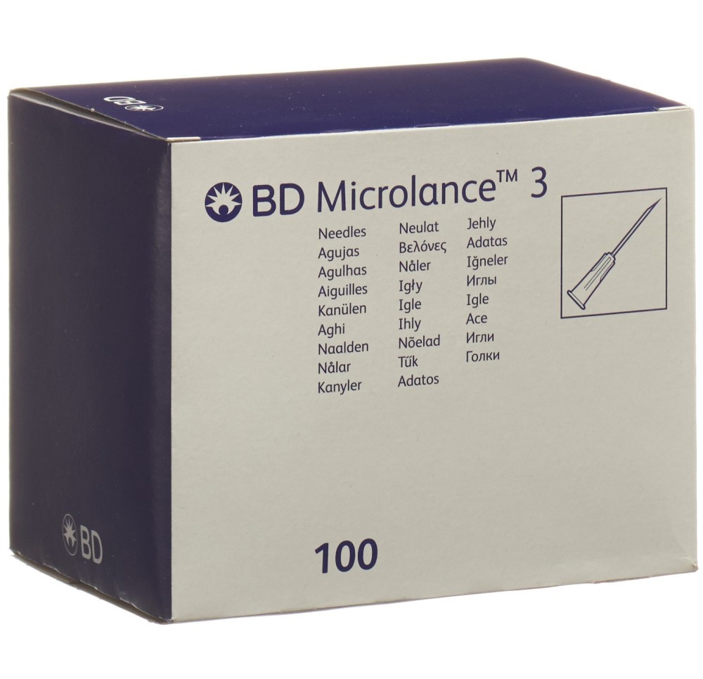 BD MICROLANCE 3 aiguilles 0.50x16mm orange 100 pce