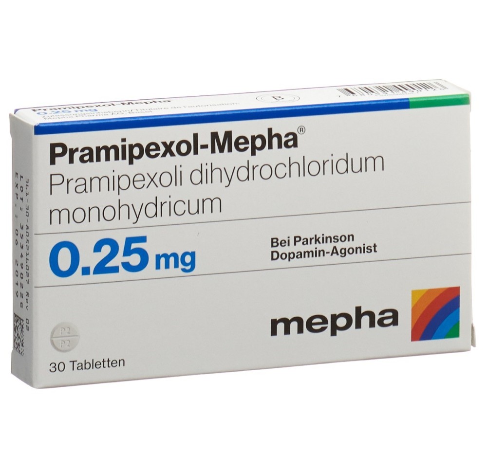 PRAMIPEXOL Mepha cpr 0.25 mg 30 pce
