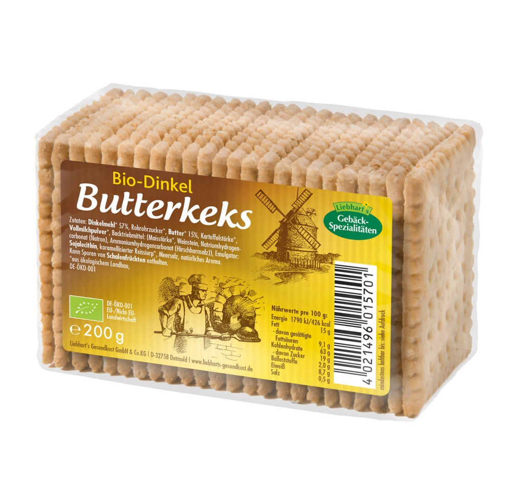 LIEBHARTS biscuits petits-beurres à épea bio 200 g