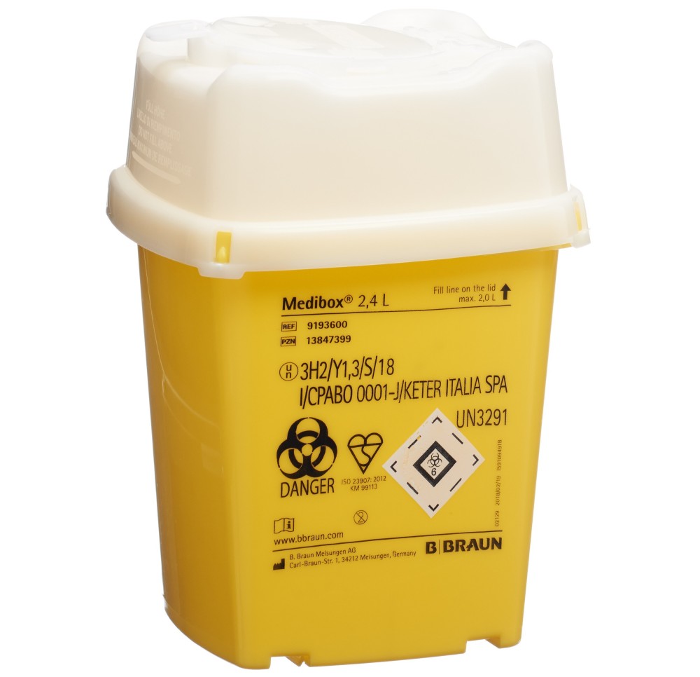 MEDIBOX collecteur aiguilles usagées 2.4l