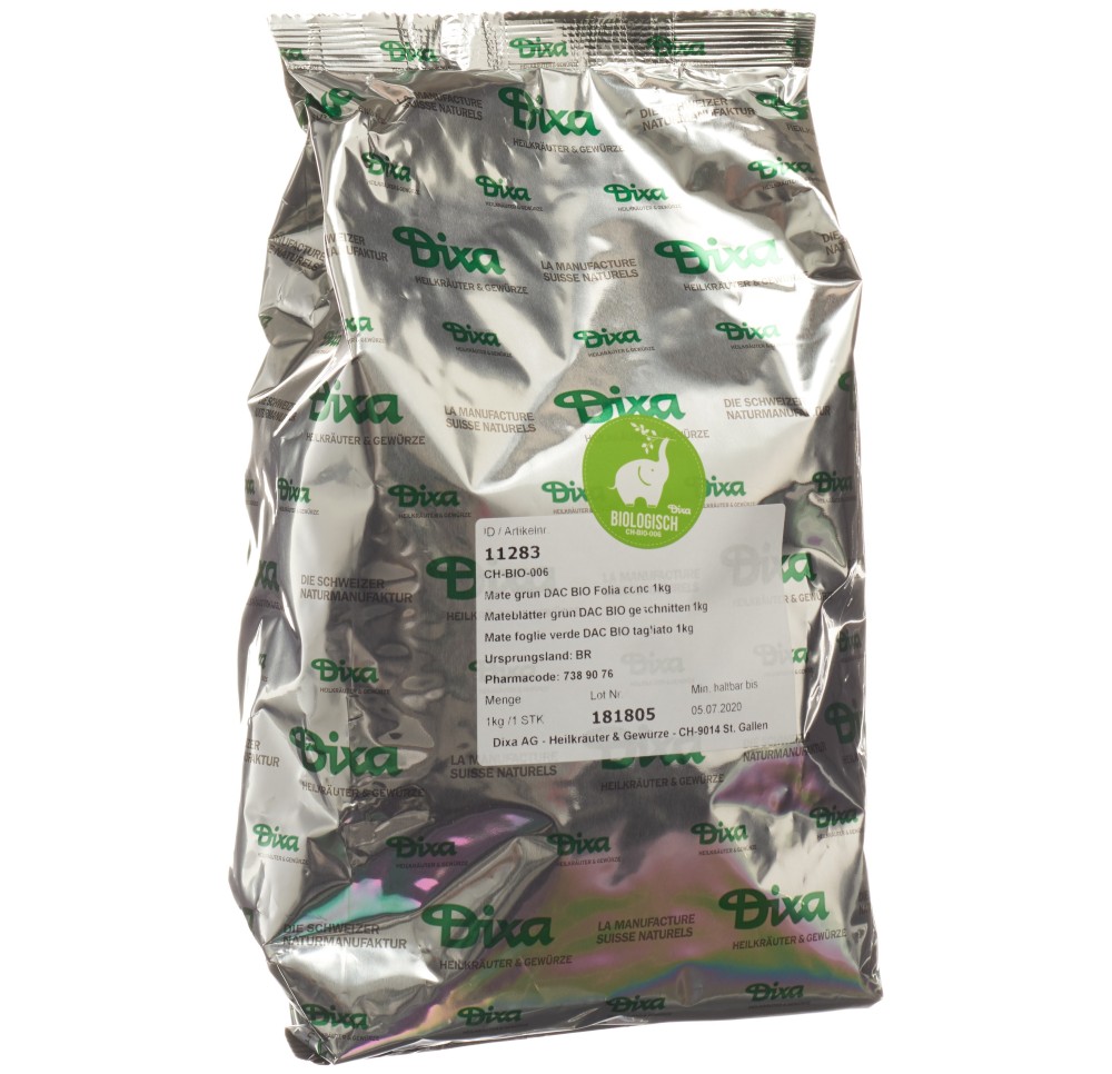 DIXA Mate feuilles verts DAC BIO coupées 1 kg