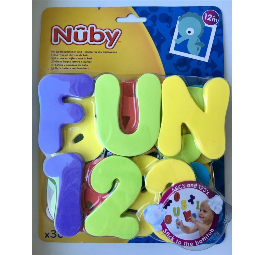 NUBY alphabet et chiffre jouet de bain 36 pce