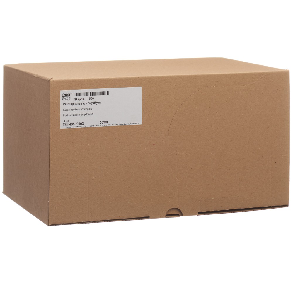 ASSISTENT pipette Pasteur 3ml polyéthyl 500 pce