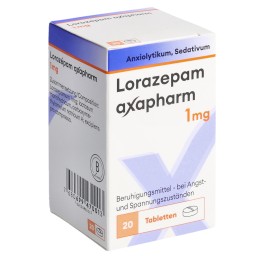 LORAZEPAM axapharm cpr 1 mg bte 20 pce