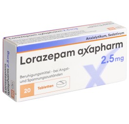 LORAZEPAM axapharm cpr 2.5 mg 20 pce
