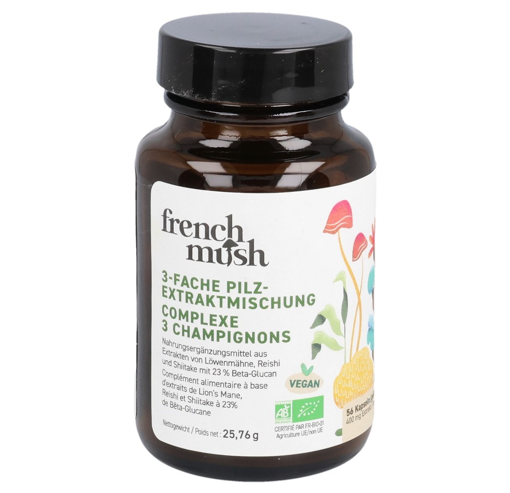FRENCH MUSH complexe 3 champignons caps 56 pce