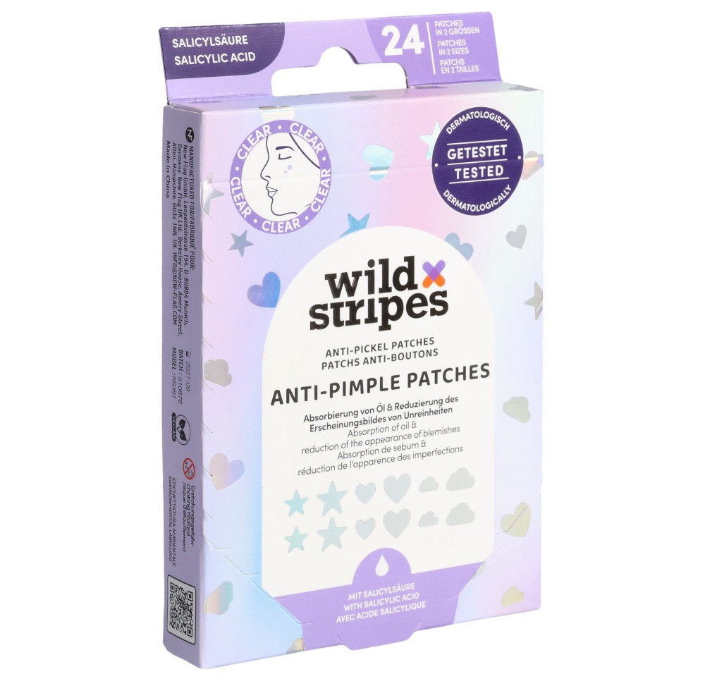 WILD STRIPES pans anti-boutons ac salicyl 24 pce