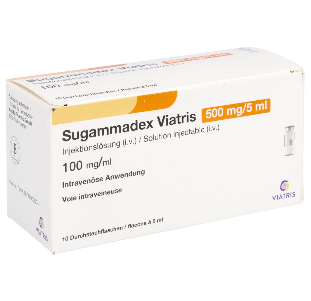 SUGAMMADEX Viatris 500 mg/5ml 10 flac 5 ml