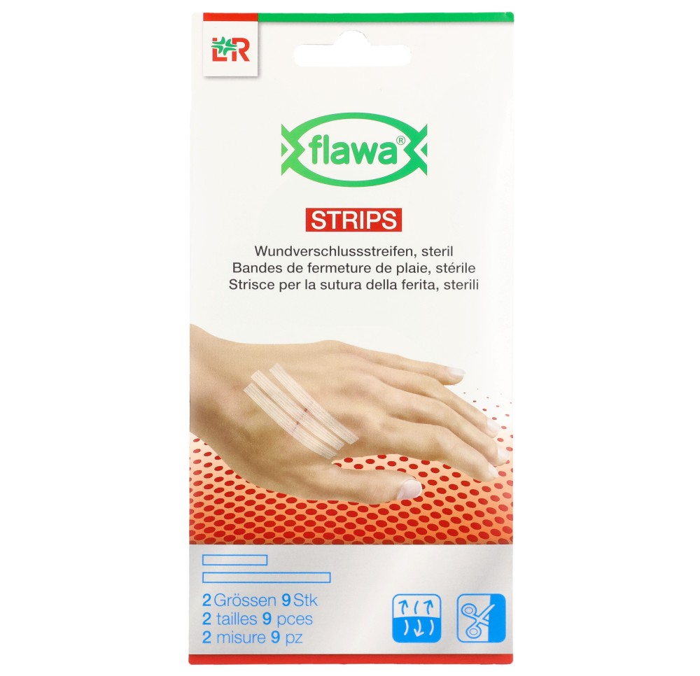 FLAWA STRIPS bandes fermet plaie 2 tailles 9 pce