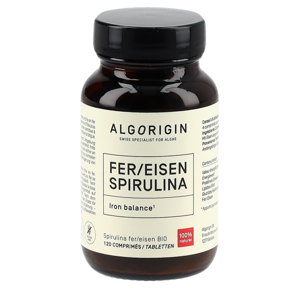 ALGORIGIN Spiruline Fer cpr bio (n) 120 pce
