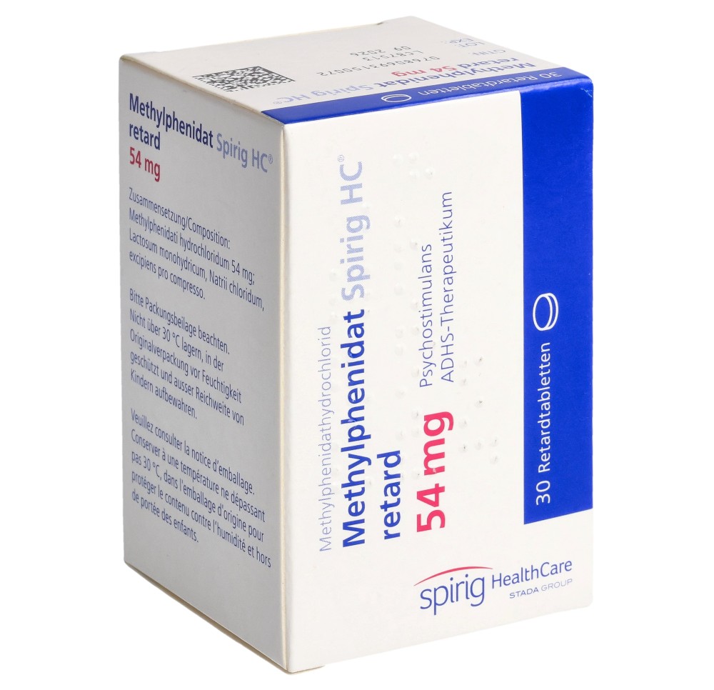 METHYLPHENIDATE Spirig HC cpr ret 54 mg bte 30 pce