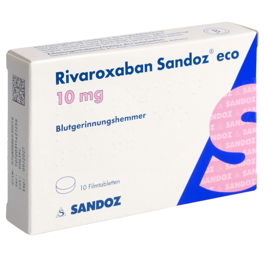 RIVAROXABAN Sandoz eco cpr pell 10 mg 10 pce