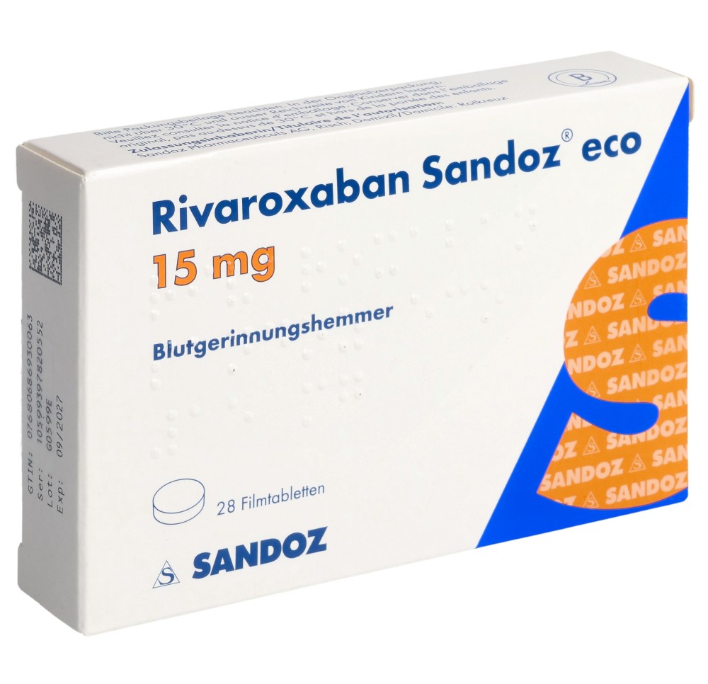 RIVAROXABAN Sandoz eco cpr pell 15 mg 28 pce