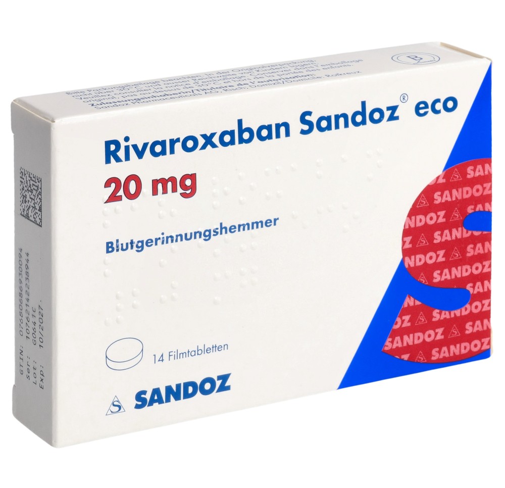 RIVAROXABAN Sandoz eco cpr pell 20 mg 14 pce