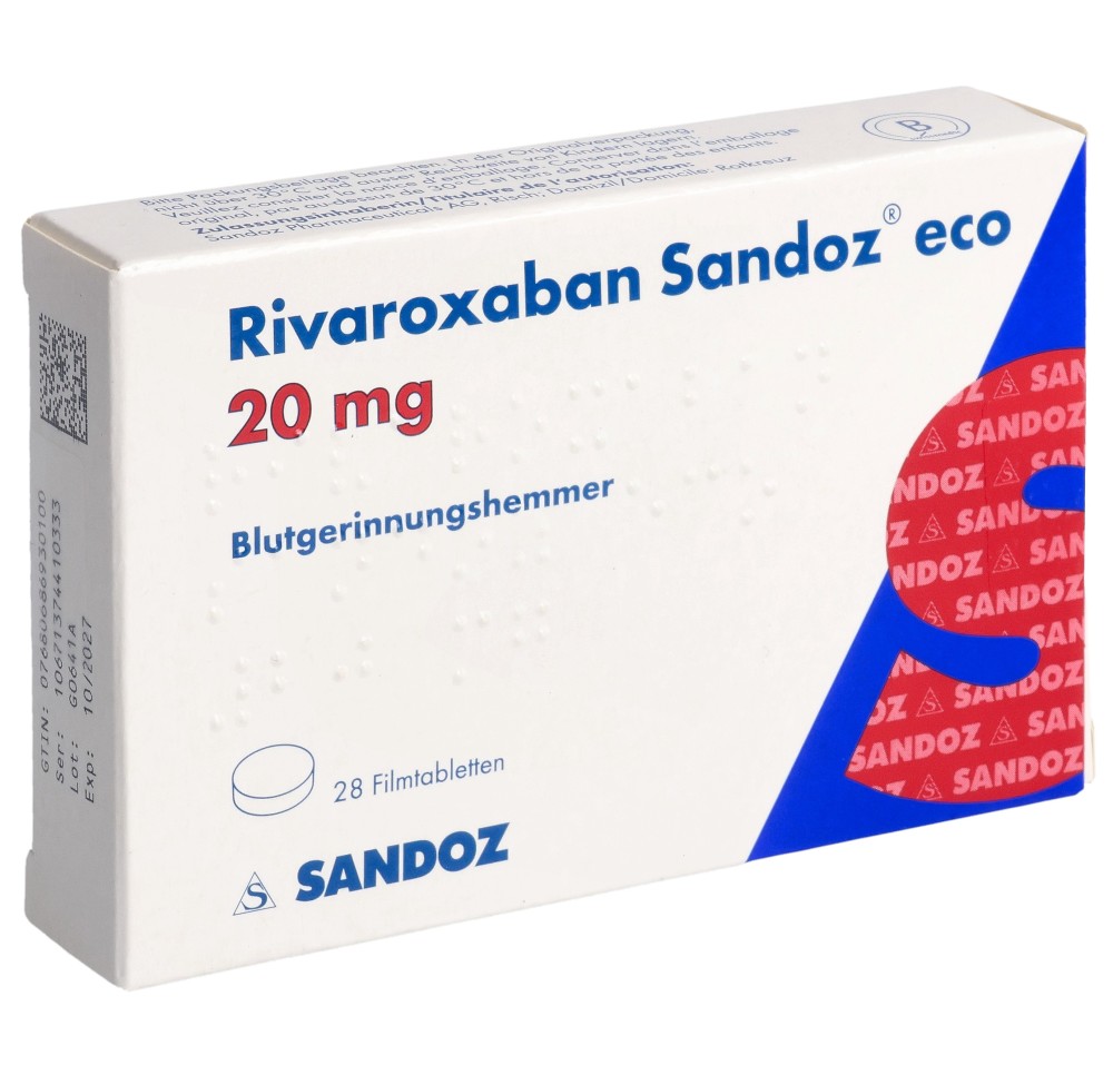 RIVAROXABAN Sandoz eco cpr pell 20 mg 28 pce