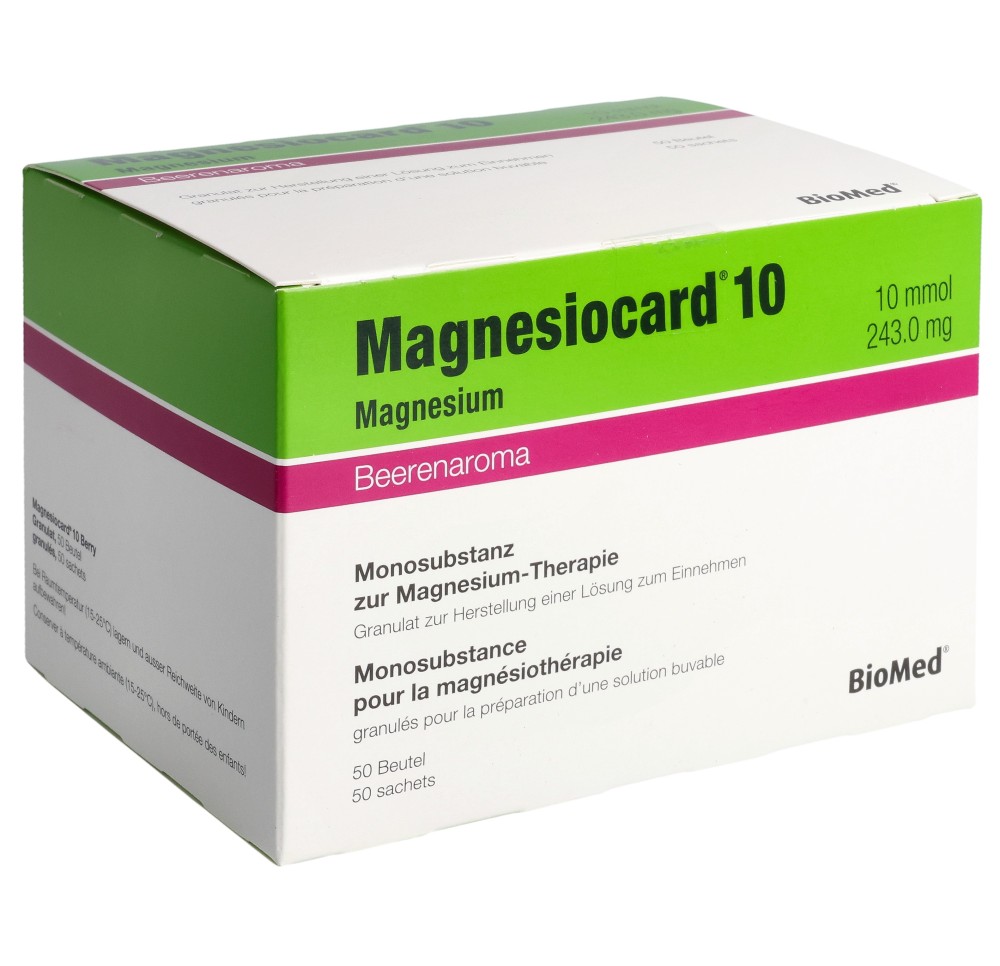 MAGNESIOCARD gran 10 mmol baies des bois 50 pce