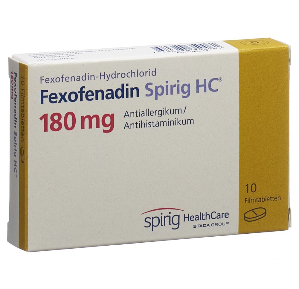 FEXOFENADINE Spirig HC cpr pell 180 mg 10 pce
