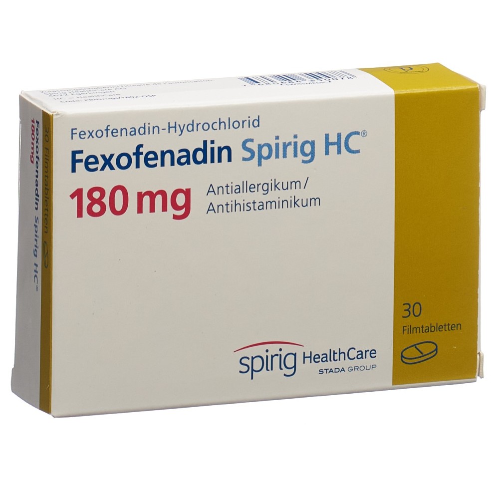 FEXOFENADINE Spirig HC cpr pell 180 mg 30 pce