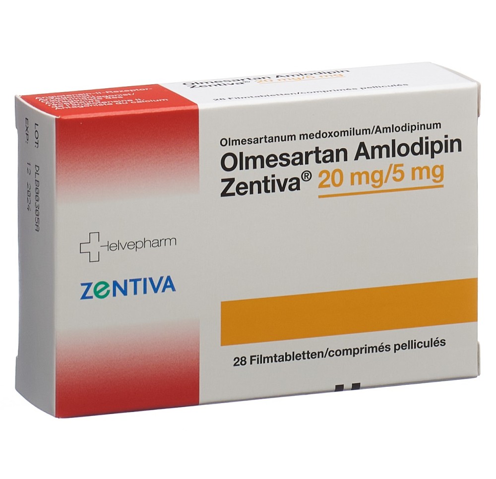 OLMESARTAN AMLO Zentiva cpr pell 20/5 mg 28 pce
