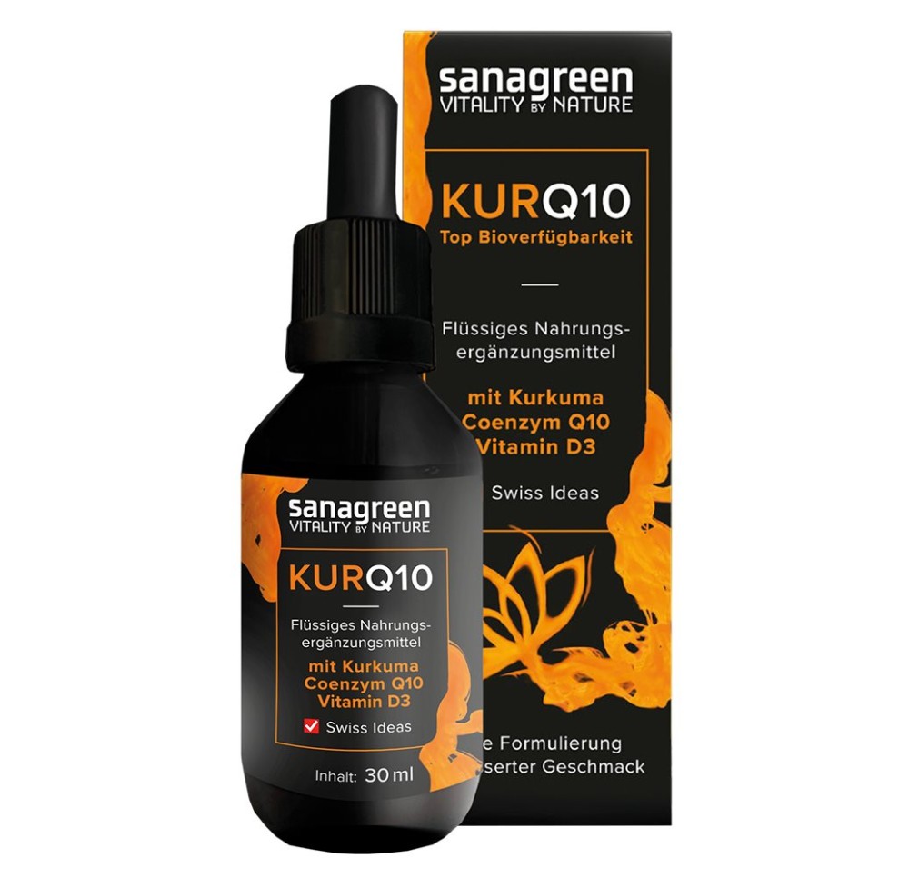 KURQ10 Sanagreen curcuma avec Q10 et D3 30 ml