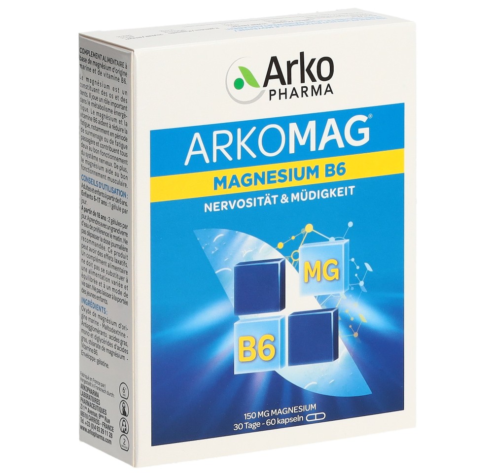 ARKOMAG magésium vitamine B6 caps 60 pce