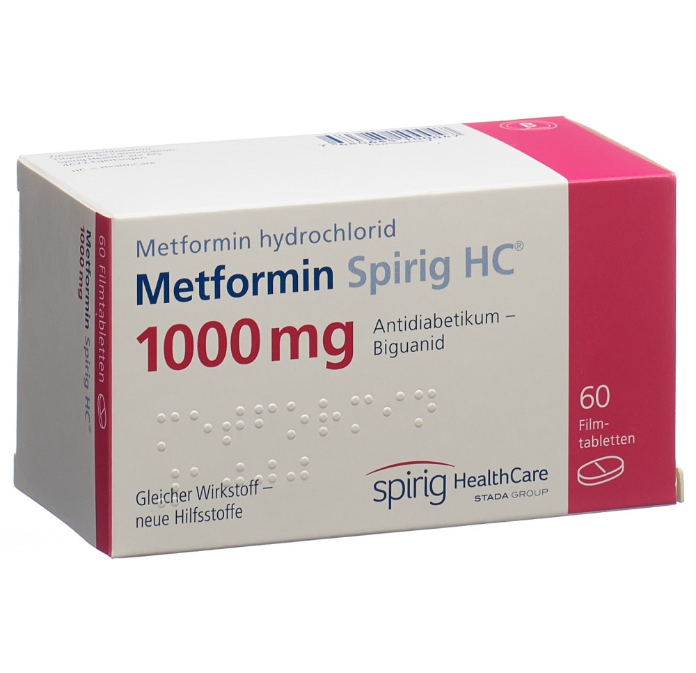 METFORMINE Spirig HC cpr pell 1000 mg 60 pce