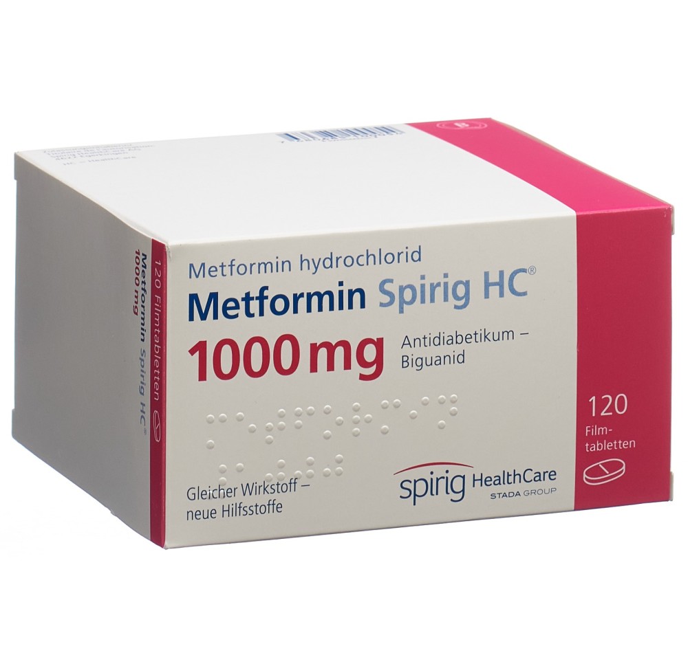 METFORMINE Spirig HC cpr pell 1000 mg 120 pce