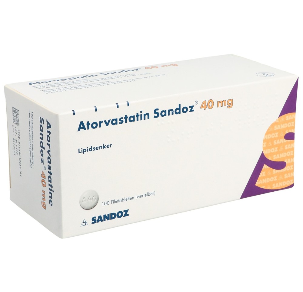 ATORVASTATINE Sandoz cpr pell 40 mg 100 pce