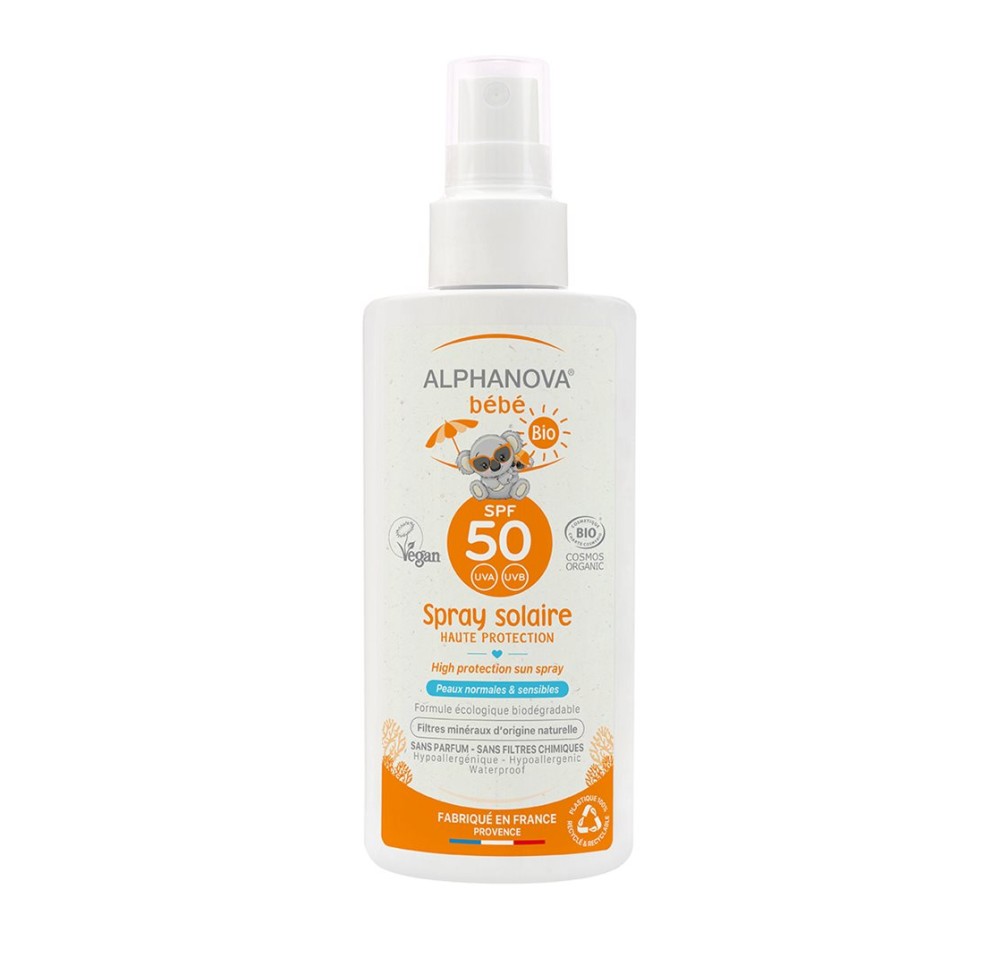 ALPHANOVA BB lait solaire spray bio SPF50+ 125 g