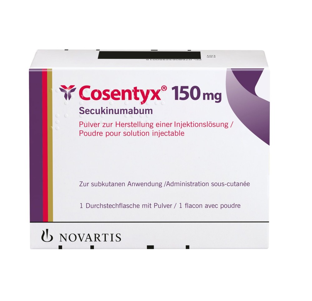 COSENTYX subst sèche 150 mg flac
