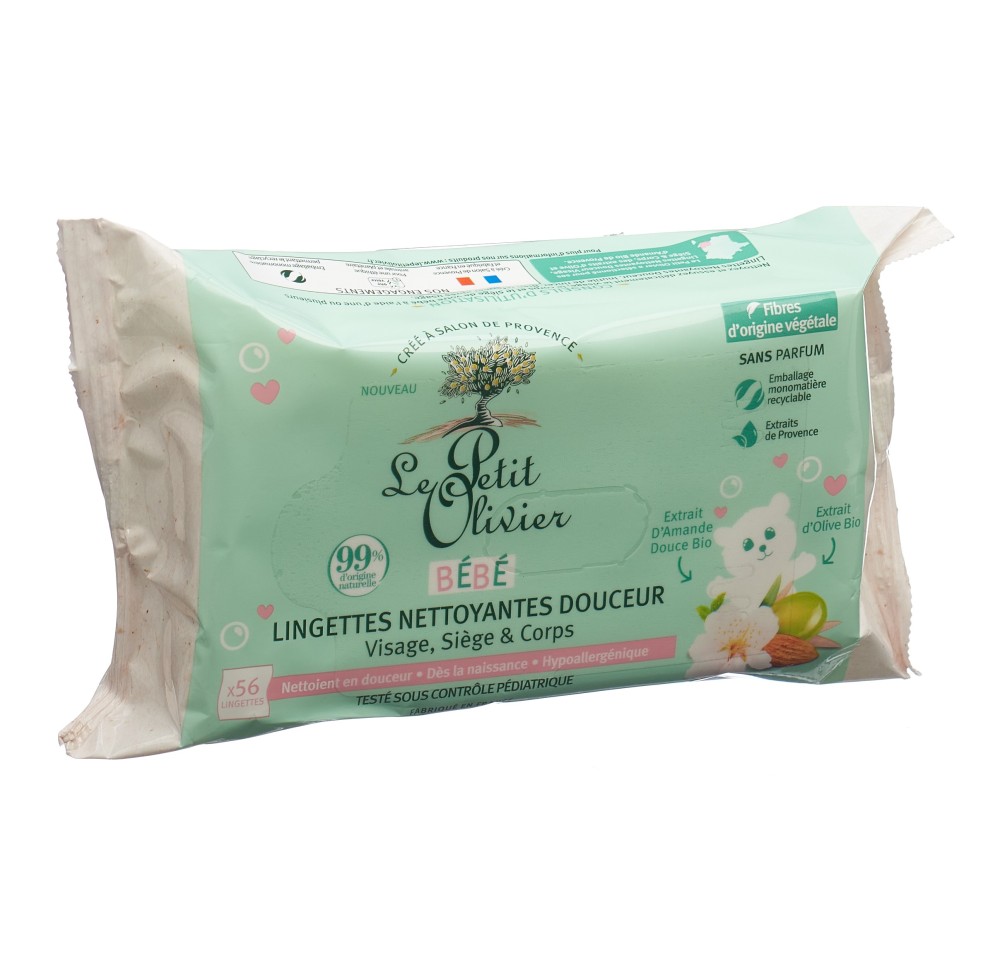 LE PETIT OLIVIER bébé lingettes douc bio 25 pce