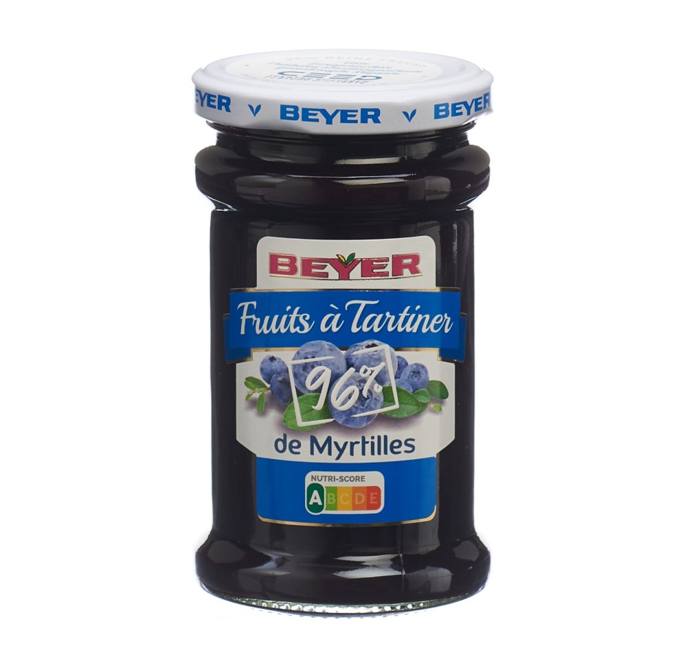 BEYER fruits à tartiner myrtilles verre 240 g