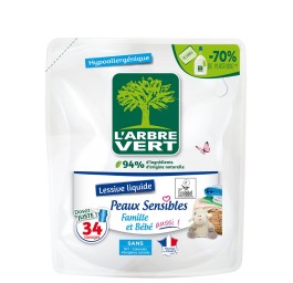 L'ARBRE VERT rech lessive liquid peaux sen 1.53 lt