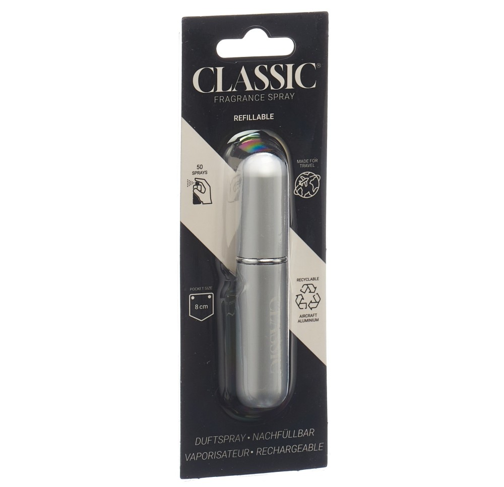CLASSIC fragrance spray rechargeable argent