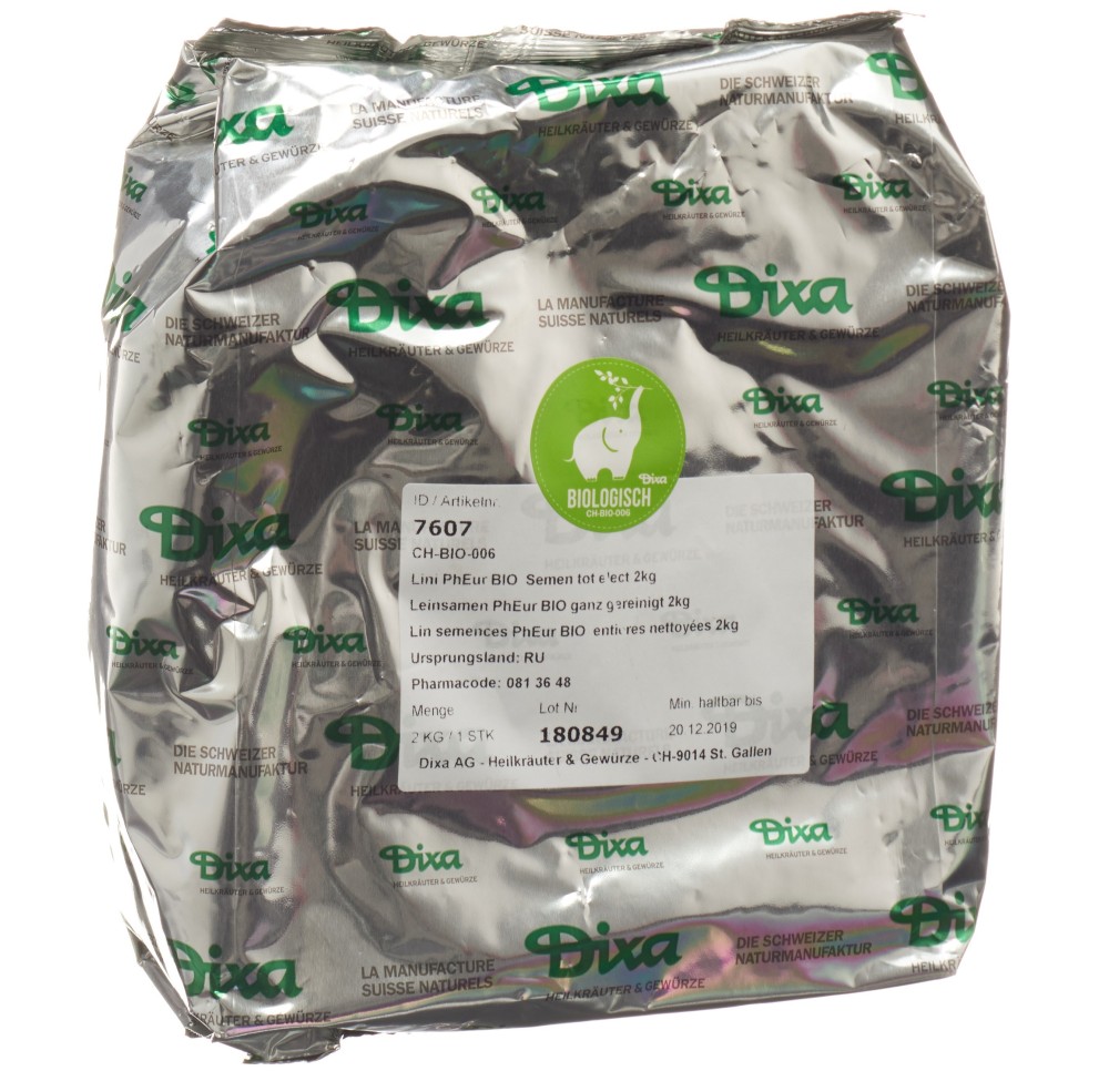 DIXA Lin semences PhEur BIO entières nettoy 2 kg