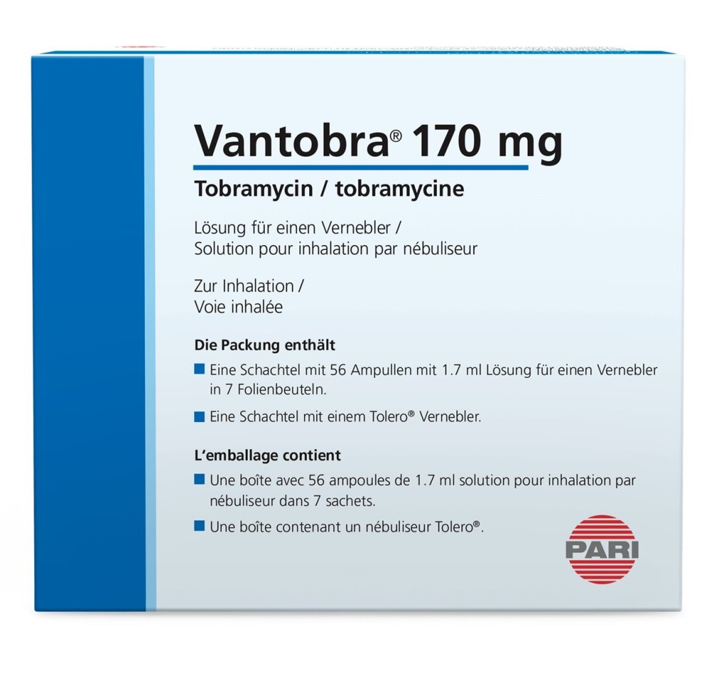 VANTOBRA sol inhal 170 mg/1.7ml amp 56 pce