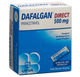 DAFALGAN Direct gran 500 mg baies rouges 16 pce