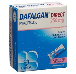 DAFALGAN Direct gran 250 mg fraise sach 16 pce