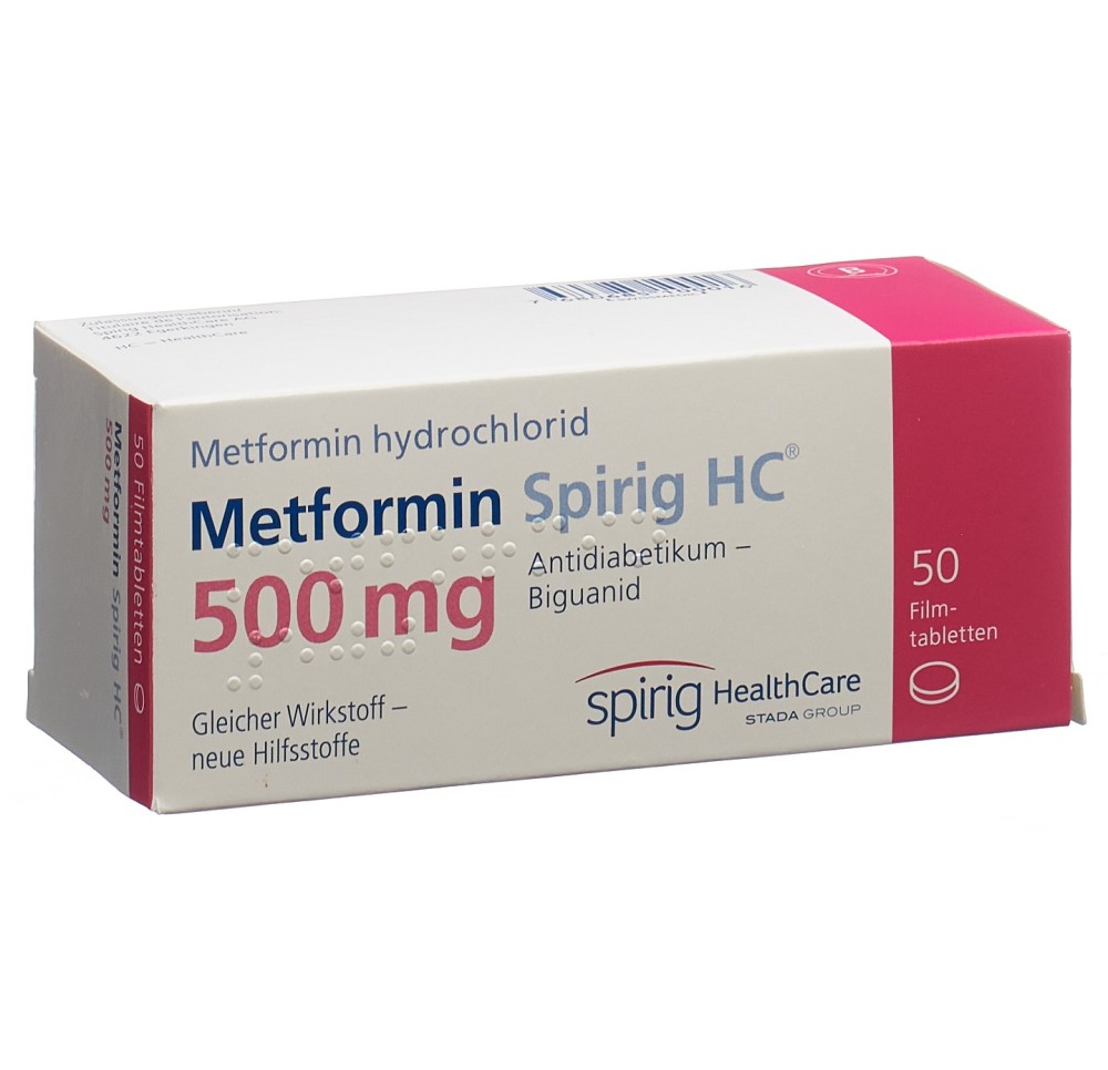 METFORMINE Spirig HC cpr pell 500 mg 50 pce