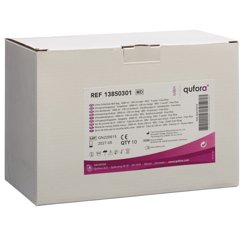 QUFORA poche lit standa 2000ml robinet coul 10 pce