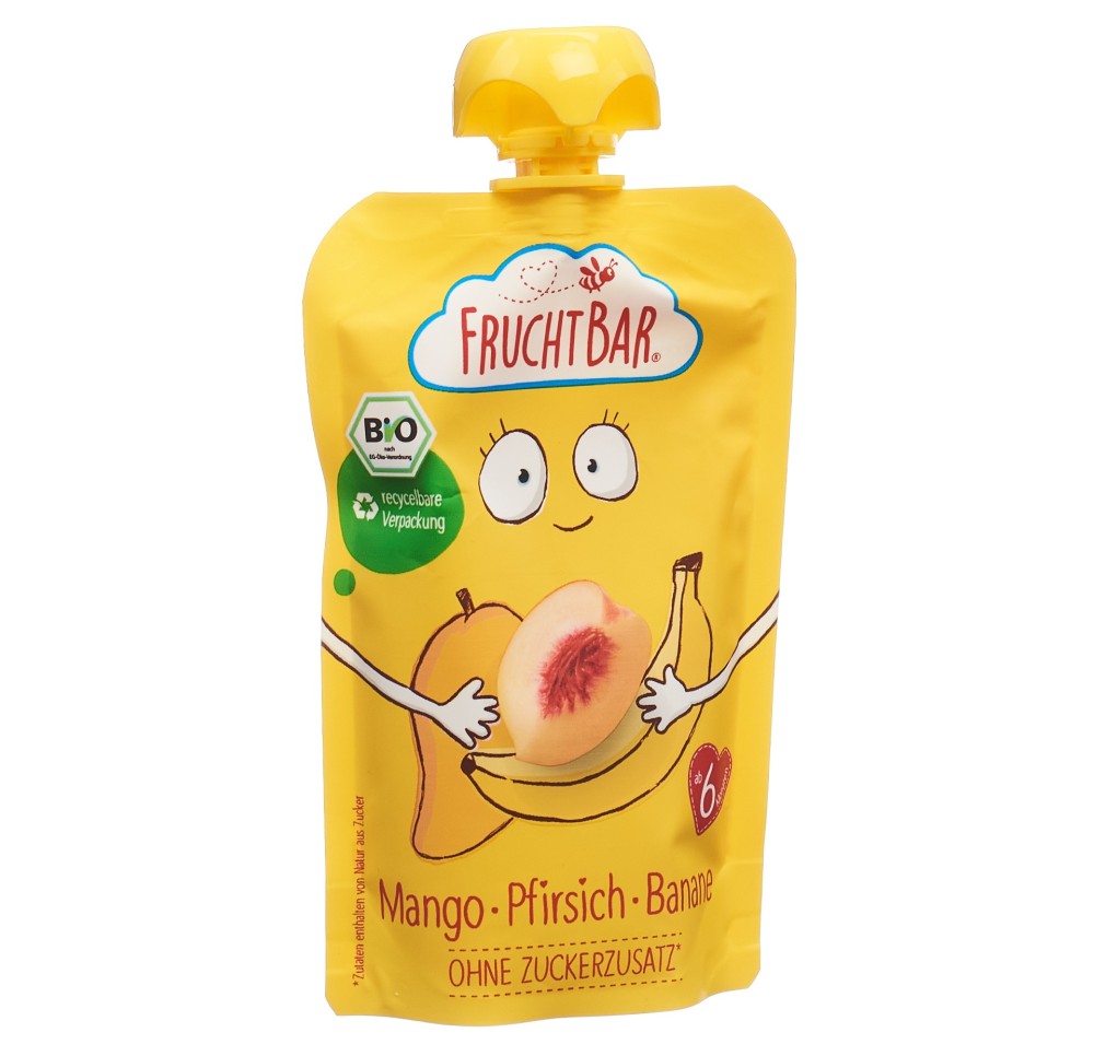 FRUCHTBAR purée fruits bio man pêche bana n 100 g