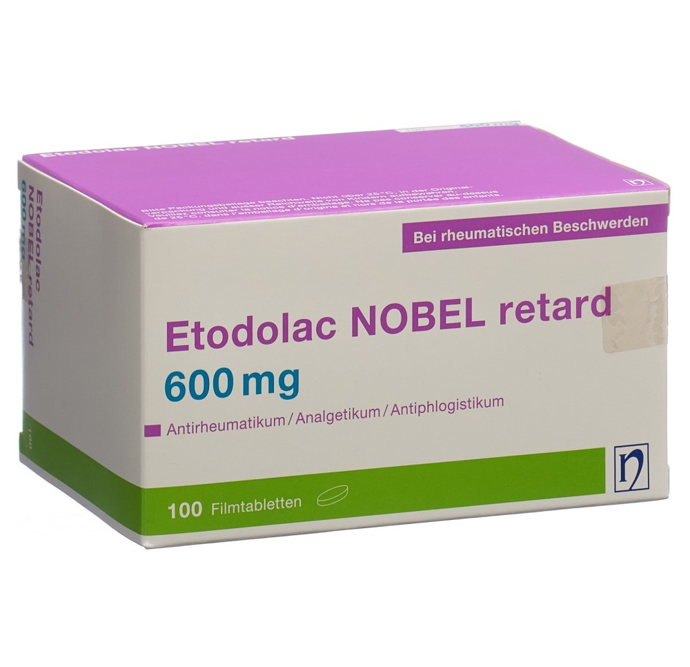 ETODOLAC NOBEL cpr pell ret 600 mg 100 pce