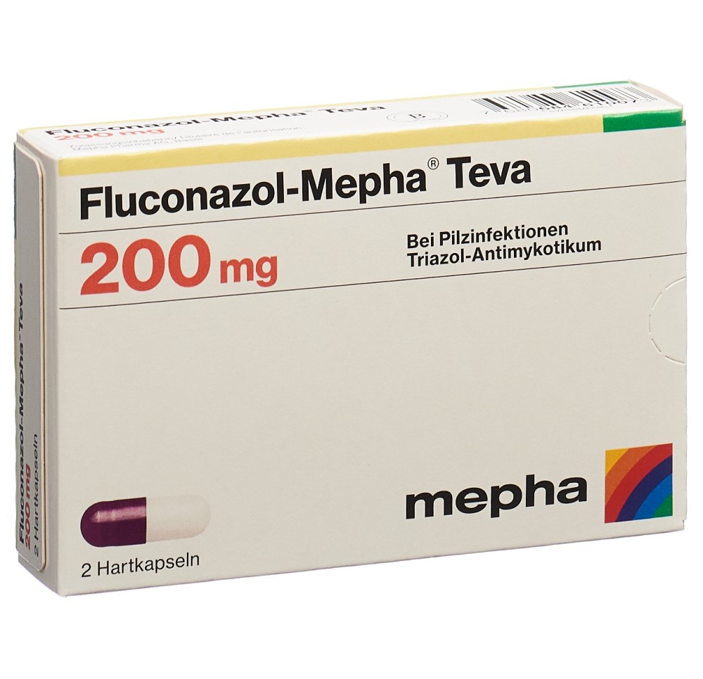 FLUCONAZOL Mepha Teva caps 200 mg 2 pce