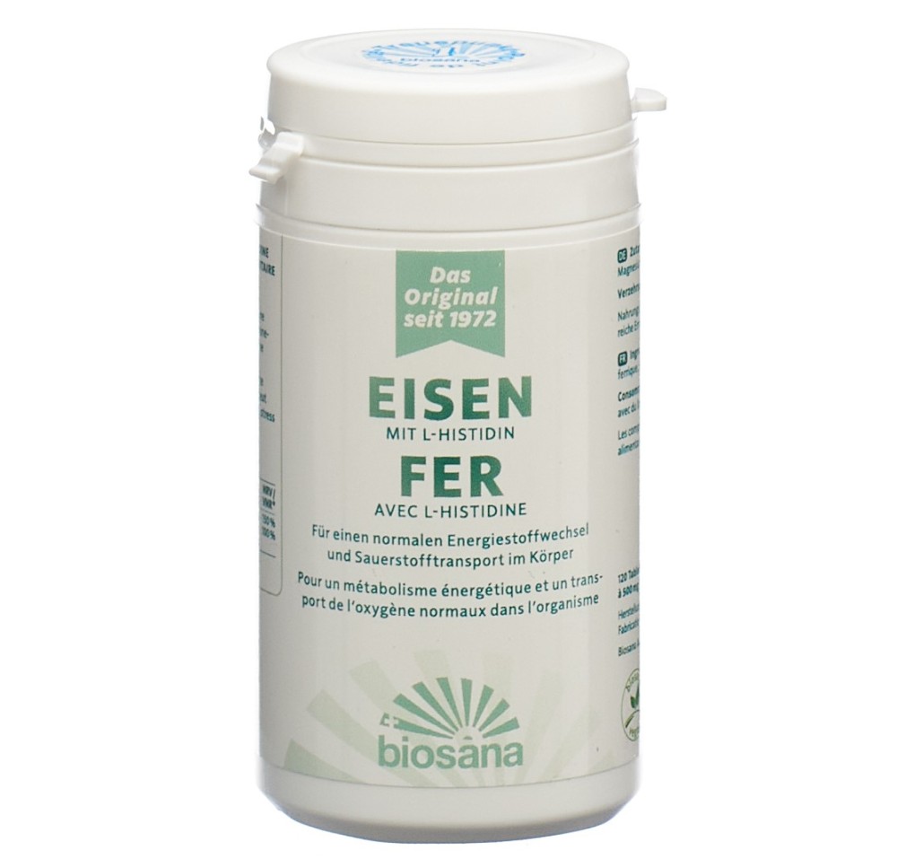 BIOSANA fer avec L-histidine cpr bte 120 pce