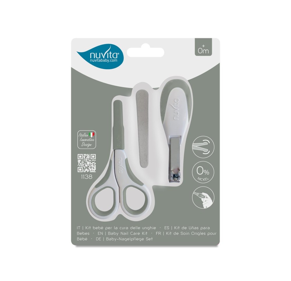 NUVITA kit de soin des ongles pour bébés vert