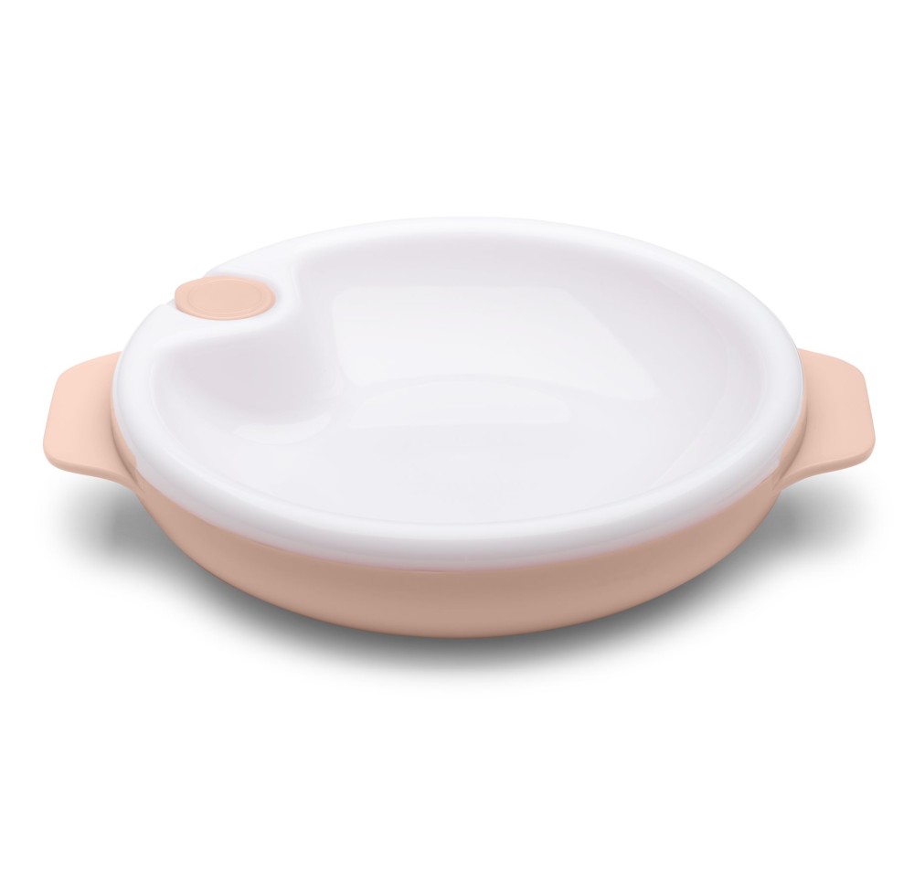 NUVITA assiette chaude avec ventouse rose (n)