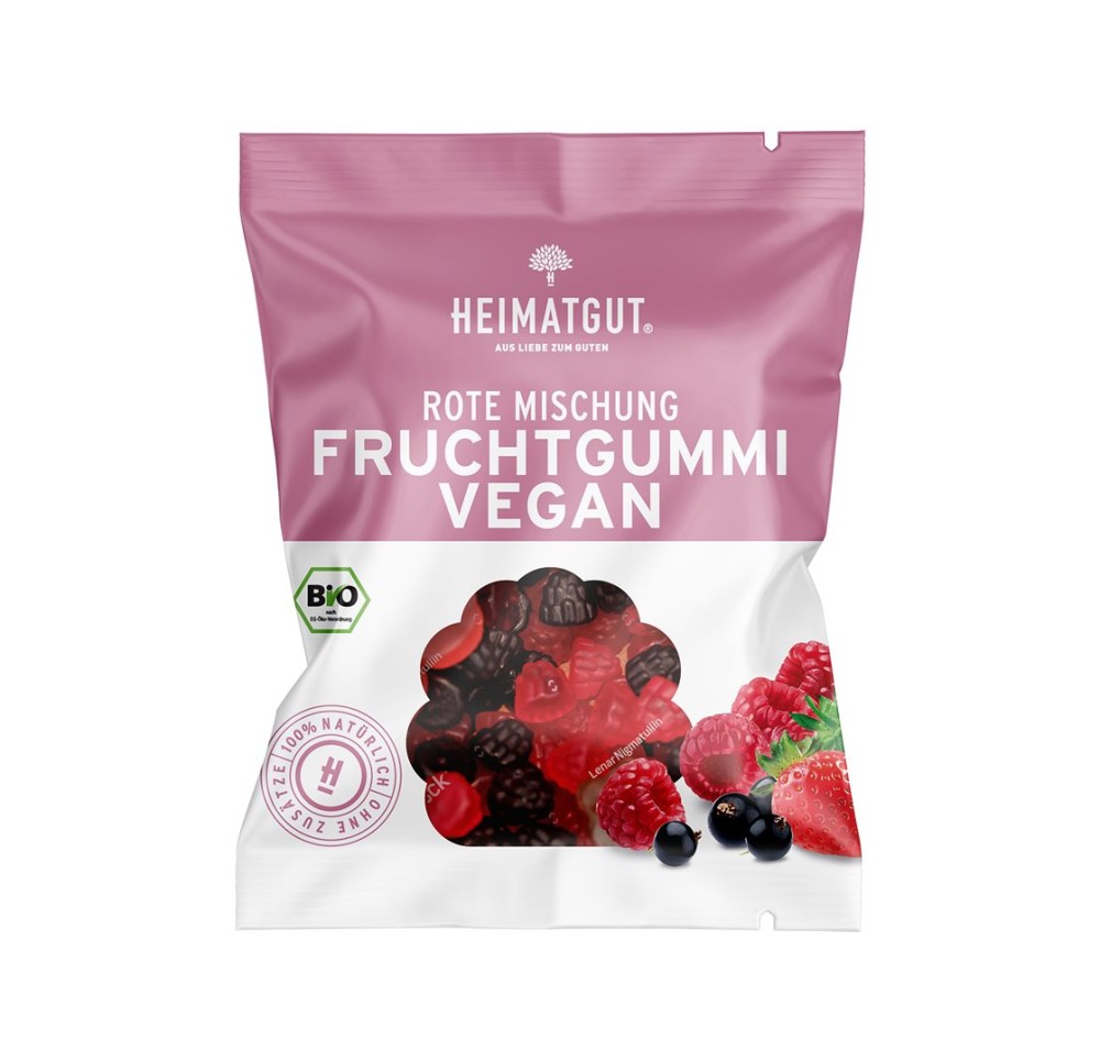 HEIMATGUT Gommes aux fruits mélange rouge 100 g