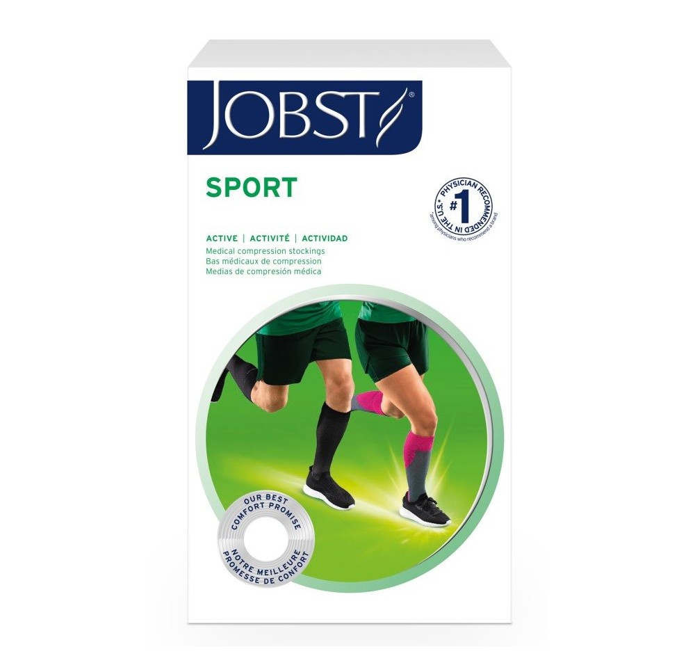 JOBST Sport Kniestrumpf 15-20mmHg XL schw 1 paire